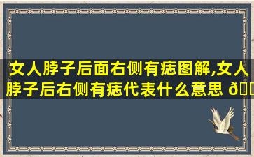女人脖子后面右侧有痣图解,女人脖子后右侧有痣代表什么意思 🐶